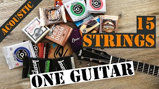 What are the BEST Acoustic Guitar Strings   Massive Shootout [upl. by Leatri94]