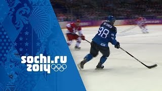 Ice Hockey  Mens QuarterFinal  Finland v Russa  Sochi 2014 Winter Olympics [upl. by Ilam]