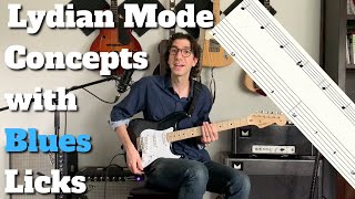 Play The LYDIAN MODE Using BLUES Ideas  Jazz Fusion Blues Guitar Lesson [upl. by Fenelia]