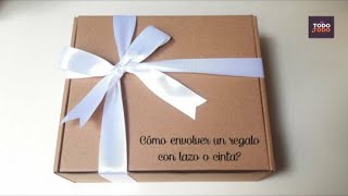 😍Cómo envolver un REGALO con CINTA o LAZO WRAP GIFTS  Decorar caja de regalo [upl. by Salba]