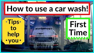 DRIVE THRU CAR WASH FIRST TIME  How to go through a carwash [upl. by Lyrrad]