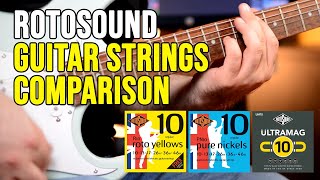 Rotosound Electric Guitar Strings Comparison [upl. by Vandyke755]