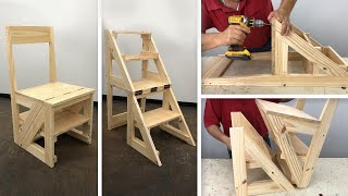 Silla Escalera Muy Fácil De Hacer  Tutorial de Carpintería [upl. by Iggy520]