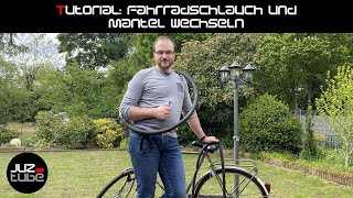 Tutorial Fahrradschlauch und Mantel am Hinterrad wechseln [upl. by Sidran836]