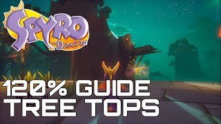 Spyro The Dragon Reignited 120 Guide TREE TOPS ALL GEMS EGGS DRAGONS [upl. by Notelrahc]