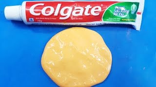 DIY Colgate Toothpaste Slime with Salt 2 INGREDIENT SLIME [upl. by Laurella366]