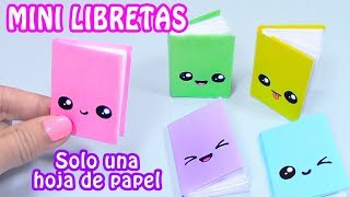 DIY MINI LIBRETAS CON SOLO UNA HOJA DE PAPEL [upl. by Eninaej]