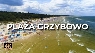 Plaża Grzybowo  Plaża w Grzybowie z drona  Lato  LECE W MIASTO™ 4k [upl. by Halstead]