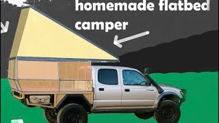 DIY Flatbed popup Camper build part 1 [upl. by Airliah]