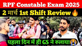 RPF Constable 2 march 1st shift Review  Rpf Exam Analysis toay  Student saviour [upl. by Pauiie]