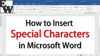 How to Insert Special Characters in Microsoft Word [upl. by Harrison286]