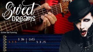 Sweet Dreams MARILYN MANSON Guitar Tutorial  Cover Guitarra Christianvib [upl. by Araem]