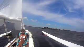 small trimaran sailing part 1  Trimore 560 [upl. by Aihsi]