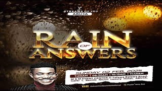 RAIN OF ANSWERS  SUNDAY SERVICE  2ND FEBRUARY 2025 [upl. by Eimma]