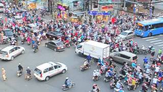 Rush Hour Traffic with motorcycle in Ho Chi Minh city  Vietnam [upl. by Blain]