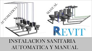 INSTALACIONES SANITARIAS AUTOMATICA Y MANUAL  REVIT  TUTORIAL [upl. by Julee134]