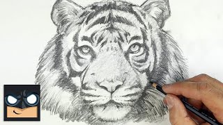 How To Draw Tiger  YouTube Studio Sketch Tutorial [upl. by Eseneg]