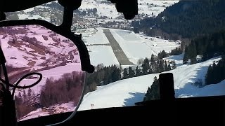 Falcon 7X Landing at SaanenGstaad Airport [upl. by Sailesh]