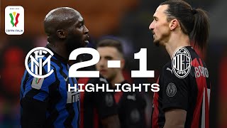 INTER 21 AC MILAN  COPPA ITALIA HIGHLIGHTS  A 97thminute winner from Christian Eriksen 🎨⚫🔵 [upl. by Orual]