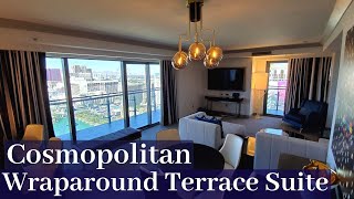 Cosmopolitan Las Vegas  Wraparound Terrace Suite  Fountain View [upl. by Siroved]