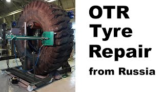 Inexpensive OTR Tyre Repair vulcanising machine from Russia [upl. by Elleahcim]