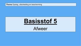 VMBO 4  Opslag uitscheiding en bescherming  Basisstof 5 Afweer [upl. by Livvy865]