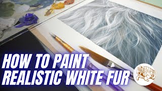 How to Paint Realistic WHITE FUR [upl. by Regen812]