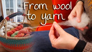 From wool to yarn  Processing raw sheep wool into finished yarn [upl. by Amrac7]