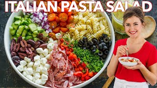 Italian Pasta Salad Recipe  Homemade ITALIAN DRESSING [upl. by Miett]