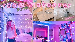 EXTREME ROOM MAKEOVER my NEW room aesthetictiktokpinterest inspired bedroom [upl. by Norym592]