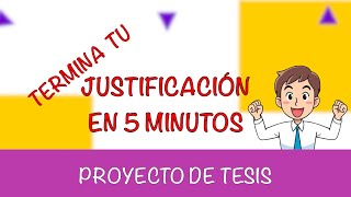 Elabora tu Justificación en menos de 5 minutos [upl. by Vannie]