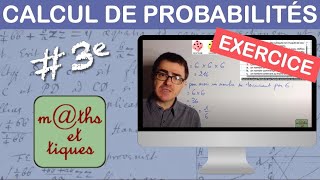 EXERCICE  Calculer une probabilités  Troisième [upl. by Naujtna]