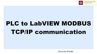 PLC to LabVIEW Modbus Communication [upl. by Dosia732]