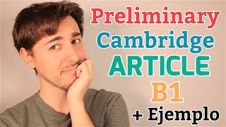 Cómo escribir un ARTICLE  ARTÍCULO  Writing Cambridge B1 Preliminary PET [upl. by Amando]