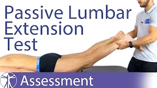 Passive Lumbar Extension Test PLET  Lumbar Instability [upl. by Dominga]