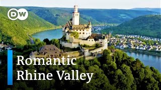 Castles Along the Rhine River From Bingen to Koblenz  Germanys Upper Middle Rhine Valley by Drone [upl. by Yblocaj]