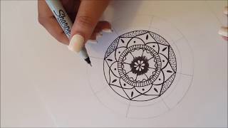 Mandala paso a paso y tips  Dibujo Rapido [upl. by Lynett]