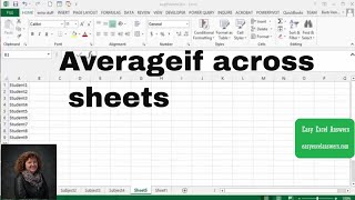 Averageif across sheets and locations in Excel [upl. by Neeka]