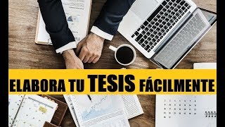 CÓMO HACER UNA TESIS FÁCILMENTE  ESTRUCTURA [upl. by Llireva]