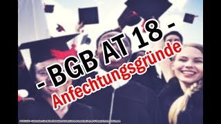 Die Anfechtungsgründe Teil 1  BGB AT 18 [upl. by Sim805]