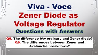 Zener Diode as Voltage Regulator  VivaVoce  Practical File [upl. by Eirrok491]