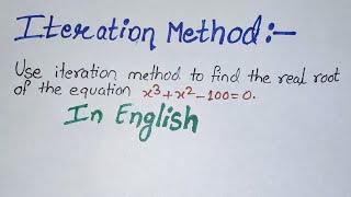 Iteration method  fixed point iteration method [upl. by Zsolway]