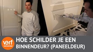 Het schilderen van een binnendeur Paneeldeur [upl. by Arretnahs839]