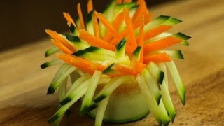 How To Make Pinwheel Vegetable Garnish [upl. by Macdermot]