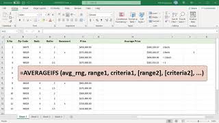 How to use AVERAGEIFS function in Excel  Office 365 [upl. by Kacey]