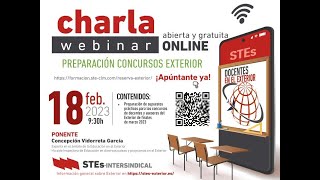 WEBINAR CONCURSO DOCENTES EN EL EXTERIOR [upl. by Ecar402]