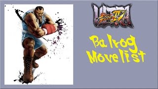 Ultra Street Fighter IV  Balrog Move List [upl. by Einaoj]