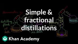 Simple and fractional distillations  Chemical processes  MCAT  Khan Academy [upl. by Elia628]