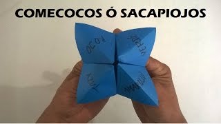 Cómo hacer un comecocos ó sacapiojos de papel  Origami Audio Español [upl. by Ycniuq]