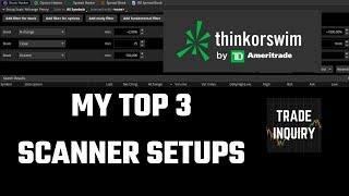 Scanning for Stocks in THINKORSWIM Day amp Swing [upl. by Darnell404]